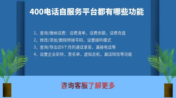 400電話自服務(wù)平臺(tái)有哪些功能